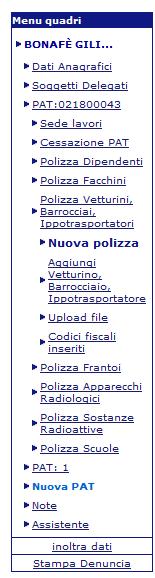 Completato l inserimento dei dati relativi a uno dei lavoratori, per inserire i dati relativi agli altri è necessario selezionare la voce Aggiungi vetturino, barrocciaio, ippotrasportatore all