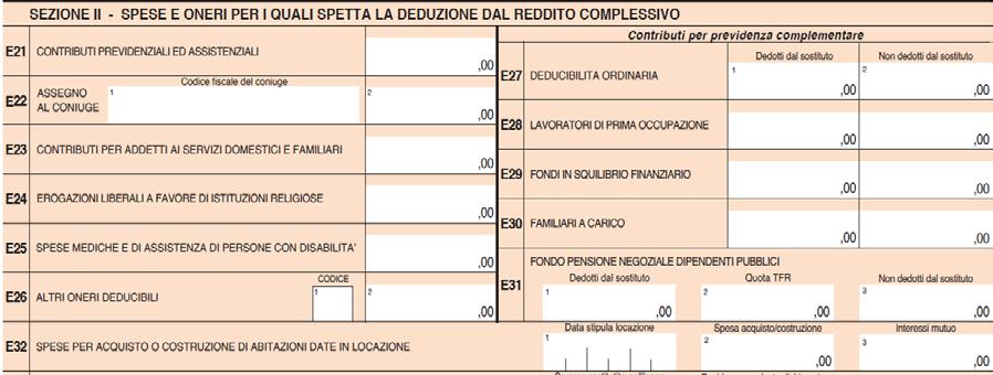 In Colonna 1 (Data stipula locazione) sarà da indicare la data di stipula del contratto di locazione dell immobile acquistato o costruito.