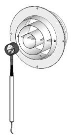 La misurazione va eseguita con uno strumento di misura della velocità in diversi punti del diffusore.