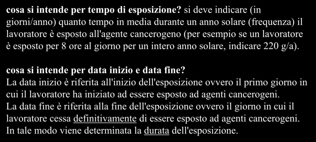 cosa si intende per tempo di esposizione?