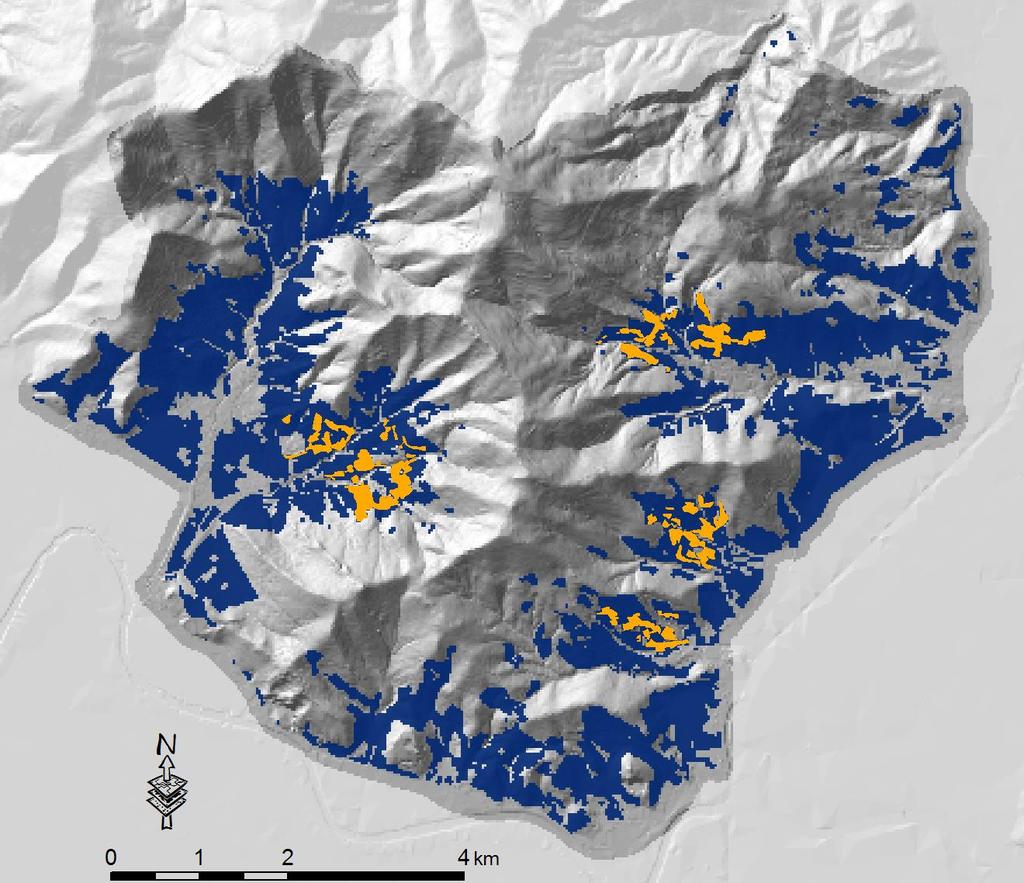 Analisi dei risultati /Verifiche di campo fragilità stimata fragilità rilevata in campo 5,2% dell area un campione per Comune