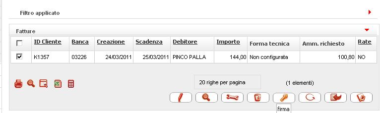 Invio fatture alla banca L invio della fatture alla banca avviene sempre tramite distinte che devono essere state preventivamente firmate.