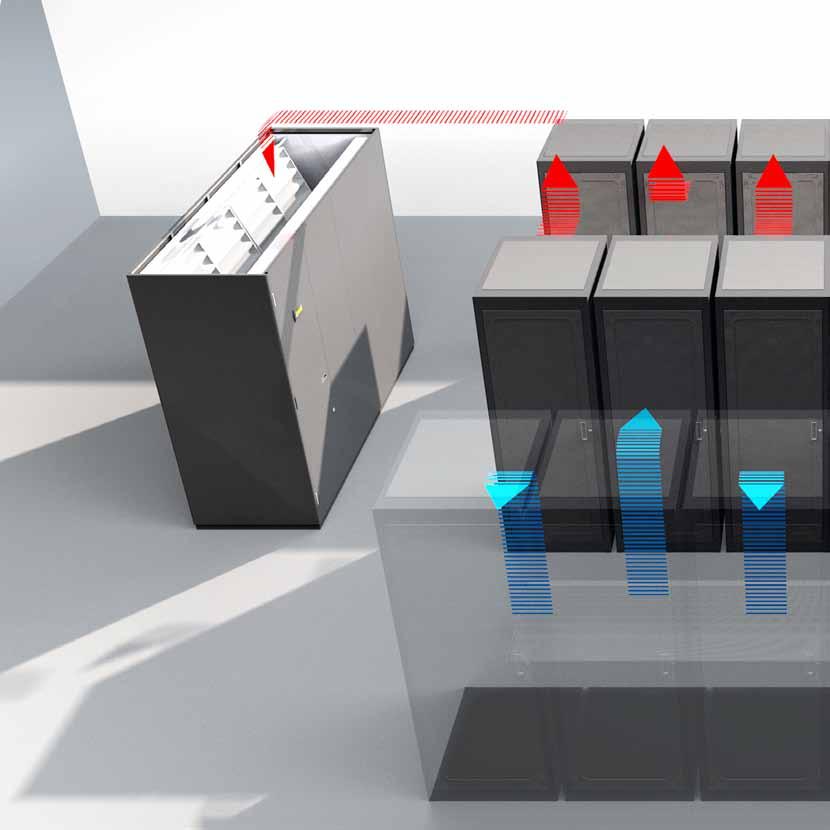 PLENUM FAN For UCW versions on XL cabinets, it is available the plenum fan option which provides together with EC fans remarkable