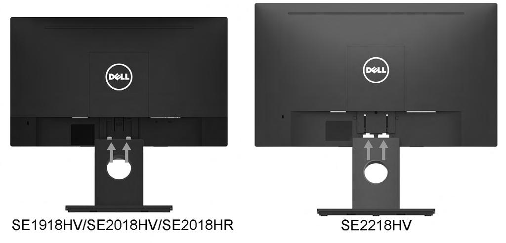 Fissare il supporto montato al monitor: a.