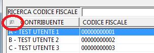 E possibile impostare l ordinamento crescente/decrescente con un clic del mouse sull intestazione di un qualsiasi campo della griglia.