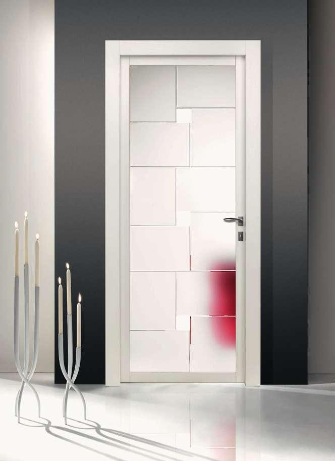 Brezza Porta scorrevole due ante interno muro Easy, stipite laccato bianco.