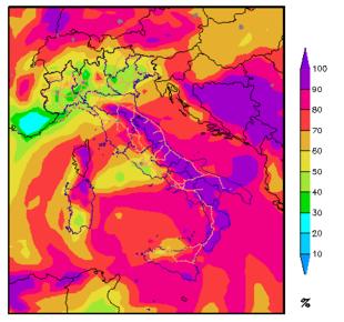 Peggiora invece su regioni adriatiche, Sardegna orientale e poi su tutto il Sud con piogge e locali