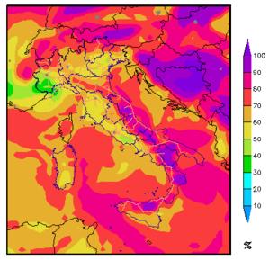centrale, qualche piovasco su Abruzzo e Molise; piogge