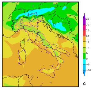 Nubifragi sul cosentino ionico; poco nuvoloso al Nord.