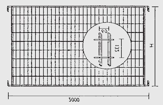 angolari grigliato per recinzione moduli recinzione zincati bordati con piatto 25x6 Altezza mm Interasse Peso (kg/cad.