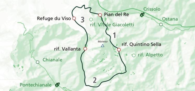 Descrizione del percorso Il Giro del Monviso è uno dei più spettacolari e frequentati trekking delle Alpi Occidentali, nonché il più antico itinerario di più giorni intorno a una cima.