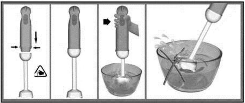 E.Corpo di frullatore F. Supporto di frullino G. Frusta 500ml M.Coperchio a N. Vaso da 800ml O.