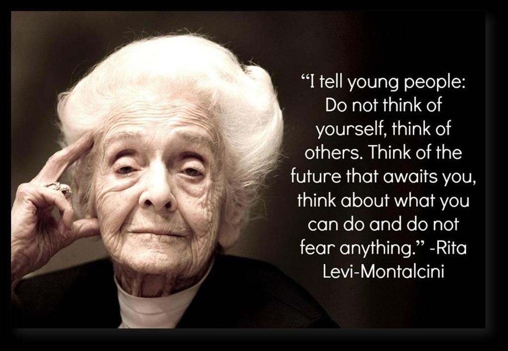 Rita Levi-Montalicini Dottoressa Levi-Montalcini ricevette il premio Nobel in fisiologia e medicina nel 1986.