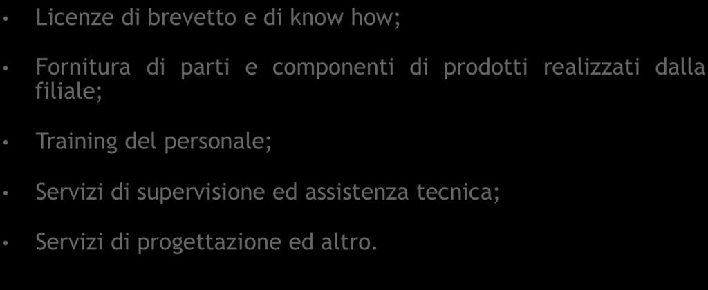 3. I vantaggi rappresentati dalla costituzione di una stabile organizzazione Nell ambito della creazione di filiali, i rapporti tra l impresa partecipante e la filiale vengono spesso disciplinati