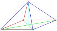 parallelepipedo rettangolo equivalente alla piramide e avente le dimensioni di base di 8 cm e 8 cm.