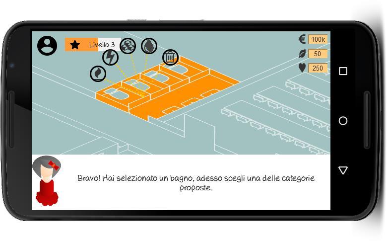 CLICCANDO SUL BAGNO Figura 7: Il locale bagno è stato selezionato e