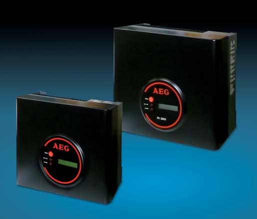 Protect PV500 e PV2800 Gli Inverter AEG Protect PV500 e PV2800 sono inverter monofasi senza trasformatore, di tipo gridconnected, per collegamento alla rete, con protezione di interfaccia incorporata