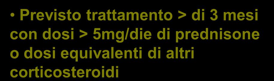 corticosteroidi + frattura vertebrale severa o 2 fratture vertebrali moderate RIMBORSO