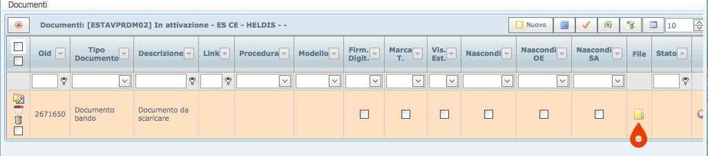 4. Download della documentazione di una procedura in corso Dopo avere selezionato la procedura di gara che interessa, cliccare sul menu Procedura e selezionare Dettagli.