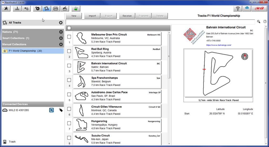 Manual Collections: cliccando l icona di settaggio compare un pannello: inserire il nome della collezione e premere OK: la cartella sarà visualizzata a sinistra del software selezionare manualmente