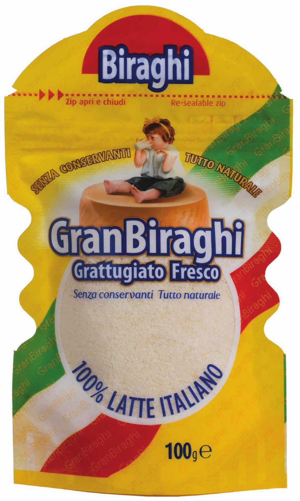 FORMAGGIO GRATTUGIATO FRESCO GRANBIRAGHI 100 g ( 10,90 al kg)