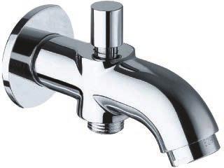 BATHTUB SPOUT WITH DIVERTER BEC MURAL POUR BAIGNOIRE AVEC INVERSEUR 12144 RL BOCCA VASCA A PARETE PROLUNGATA,