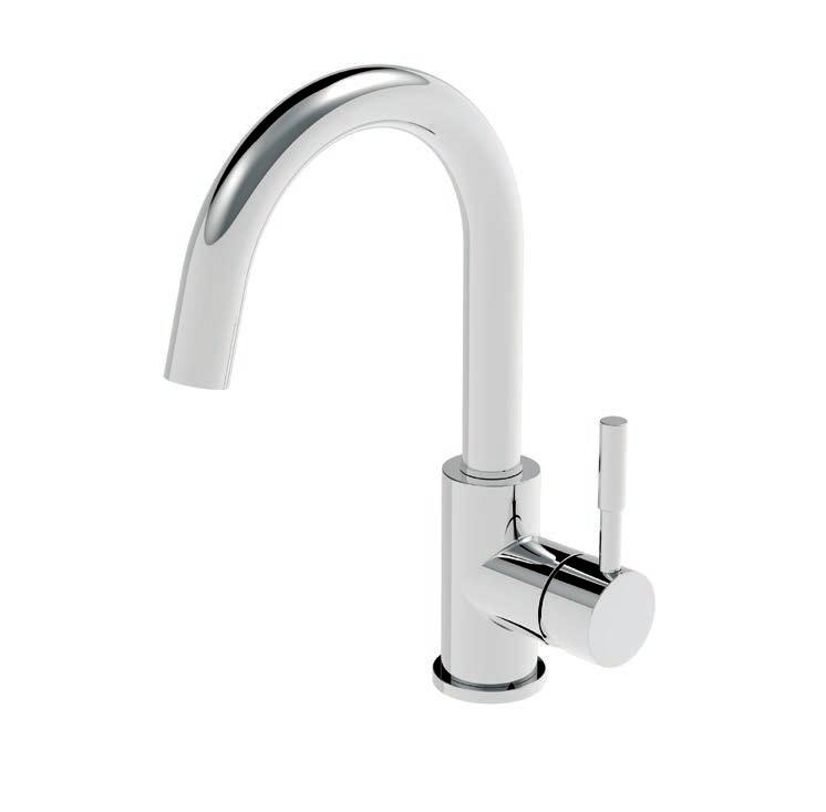 LAVABO CANNA ALTA SENZA SCARICO SIDE LEVER LAVATORY FAUCET WITH TALL SPOUT, WITHOUT