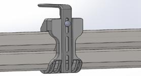 30 KTCAL200 SUPPORTO PER CALATA IN NYLON, CON STAFFE IN ACCIAIO DA180 MM E VITI CON