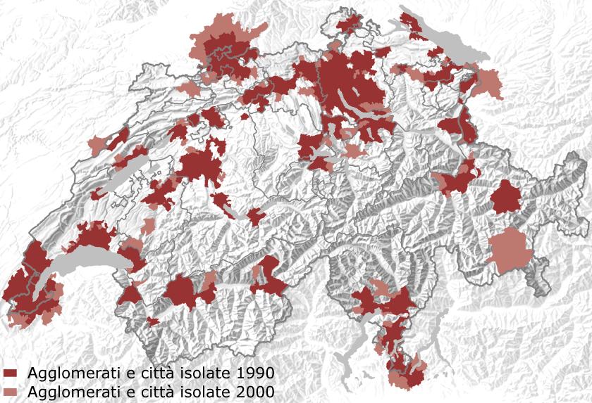 Monitoraggio spazio urbano svizzero / Sviluppo delle città e degli agglomerati svizzeri 3 A1 Evoluzione delle città e degli agglomerati svizzeri In Svizzera, come in numerosi altri Paesi europei, gli