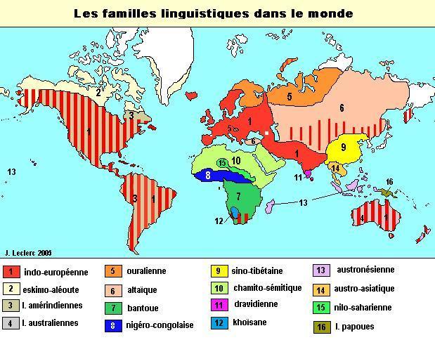 La diffusione delle lingue: indoeuropee (1), uraliche (5 ),