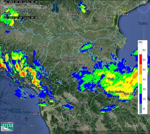 2. Analisi dell evoluzione alla mesoscala sull Emilia-Romagna Il giorno 29 la regione