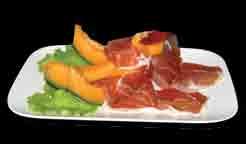 roher Schinken und Melone raw ham and muskmelon * Prodotti che possono