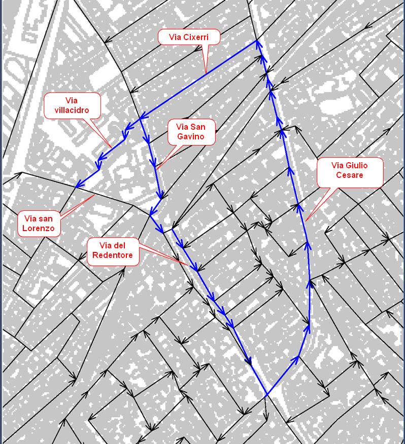 fermata MetroCagliari a via Giulio Cesare via san Gavino a senso unico, da via