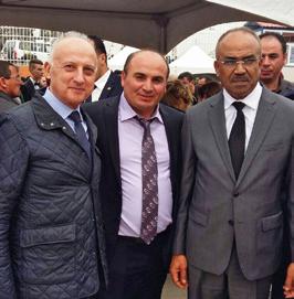 Focus on North Africa From left: Giancarlo Marcheluzzo - Djebar Izerkhef - Nordine Bedoui The plant is already fully operational in a covered space of 16,000 m2 and has a net annual capacity of
