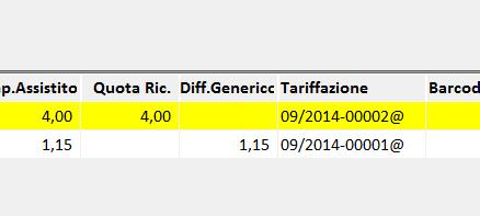 Una volta tariffate, in archivio ricette elettroniche verrà indicato il riferimento della ricetta (mese/anno - numero e tipo) nell'apposito campo: Se non si volessero tariffare tutte le ricette