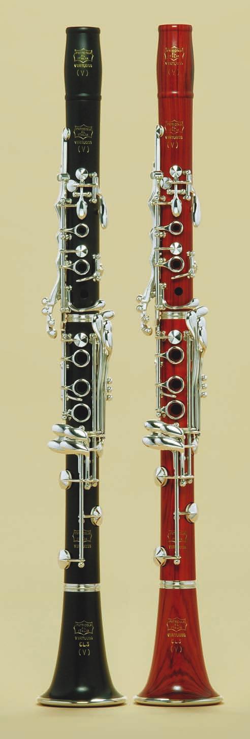 Grenadilla CL.3 Virtuoso Clarinetto in LA Due barilotti di diversa lunghezza e corpo, B1 per un suono più scuro, B2 per un suono più brillante.
