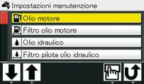 Assistenza per la manutenzione Sistema di supporto accessori (selettore modalità di lavoro) Videocamera per la retrovisione Ogni volta che si