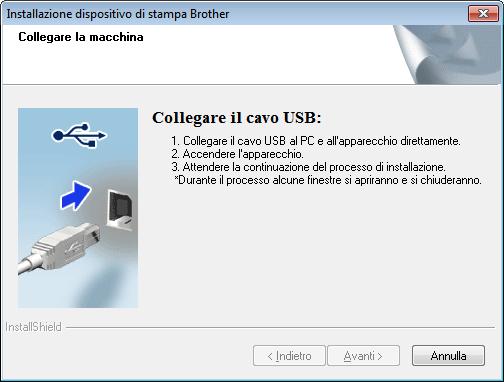 USB Winows Seguire le istruzioni sullo shermo fino quno viene visulizzt quest shermt.