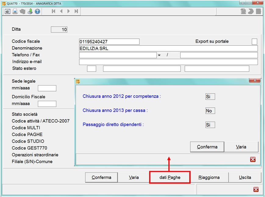 Istruzioni operative 770/2014 20/105 Prospetti ST, SV e SS: modalità di esposizione delle addizionali e dei dati relativi all assistenza fiscale Per i sostituti d imposta che hanno operato un