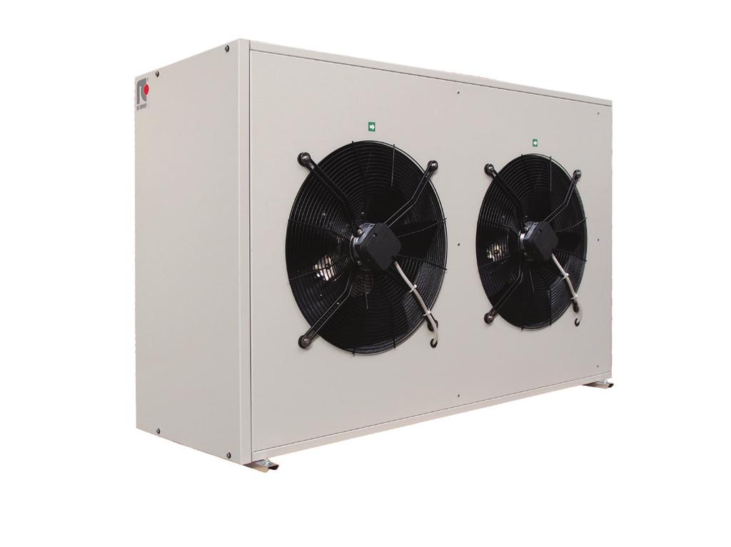 IT Cooling : Condensatori ad aria equipaggiati con ventilatori assiali Capacità: 12 307 R410A R407c R134a A C SPLIT SYSTEM CARATTERISTICHE GENERALI Condensatori ad aria.