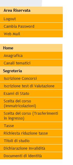 A questo punto occorre procedere con i seguenti passi: Cliccare su Scelta del corso