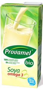 140 g - 3,64 3,09 /Kg 22,07 Provamel Bio Soya Omega 3 è una bevanda gustosa e nutriente a base di soia biologica con aggiunta di olio di semi di lino biologico accuratamente selezionato, fonte