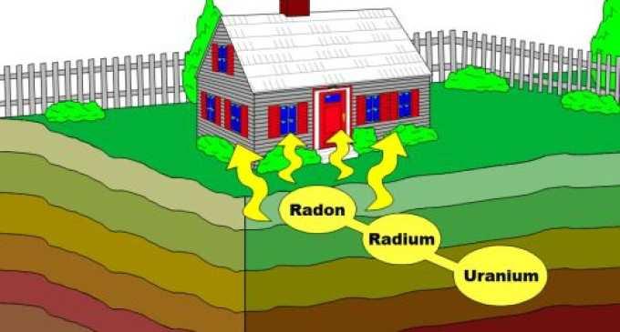 Progetto Radon 2017-2018 : corso base Dove e come si accumula Il Radon Essendo un gas, il radon fuoriesce dalle porosità e dalle crepe del terreno e da alcuni materiali da costruzione e, in misura