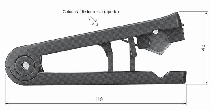 Pinza tagliatubo Serie TK Pinza tagliatubo: TK-3 (Esecuzione utile) Completa di chiusura di sicurezza Nota) Non tagliare mai