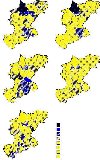 Ciò è ben visibile nel racconto delle dinamiche insediative della popolazione, realizzato attraverso la mappatura a livello comunale delle variazioni intercensuarie della popolazione.