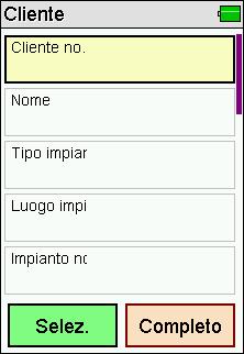 Selezionare con una pressione. Con doppio tocco o il tasto selezione aprirla Le successive misure saranno salvate su questa installazione.