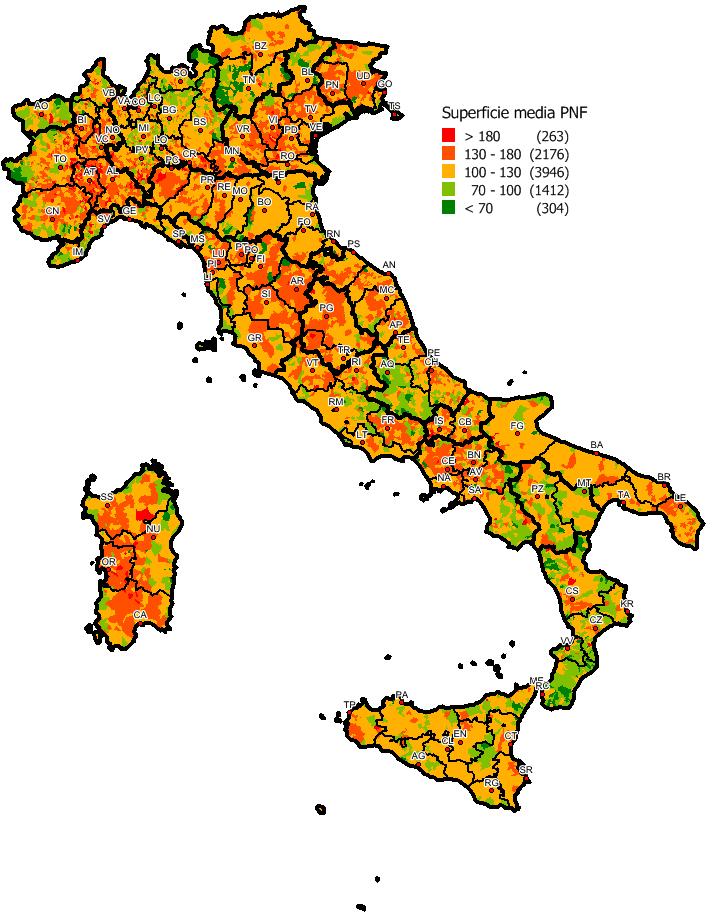 Figura 12: Distribuzione per comune della