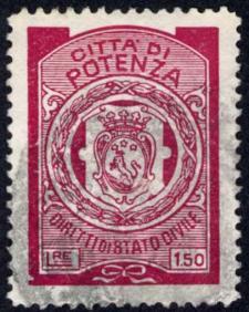 50 rosso violaceo 1950< Carta bianca, liscia.