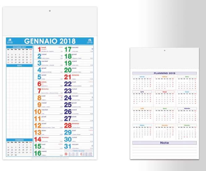 AG 2013 OLANDESE NOTES MULTICOLOR Calendario mensile 12 fogli, Carta Patinata, Stampa 4 colori, Planning 2019 su retro