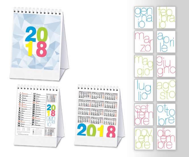 AG 2083 CALENDARIO TRIMESTRALE DA TAVOLO Spiralato 12 fogli + copertina carta patinata